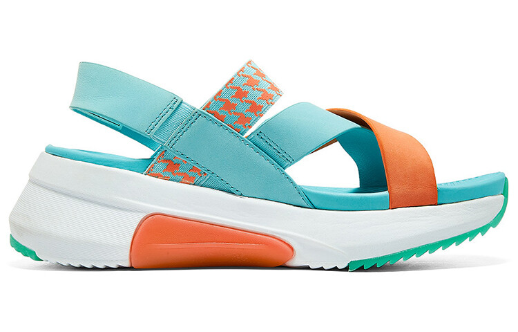 Пляжные сандалии Block Beach женские, синие/оранжевые Skechers — фото 2
