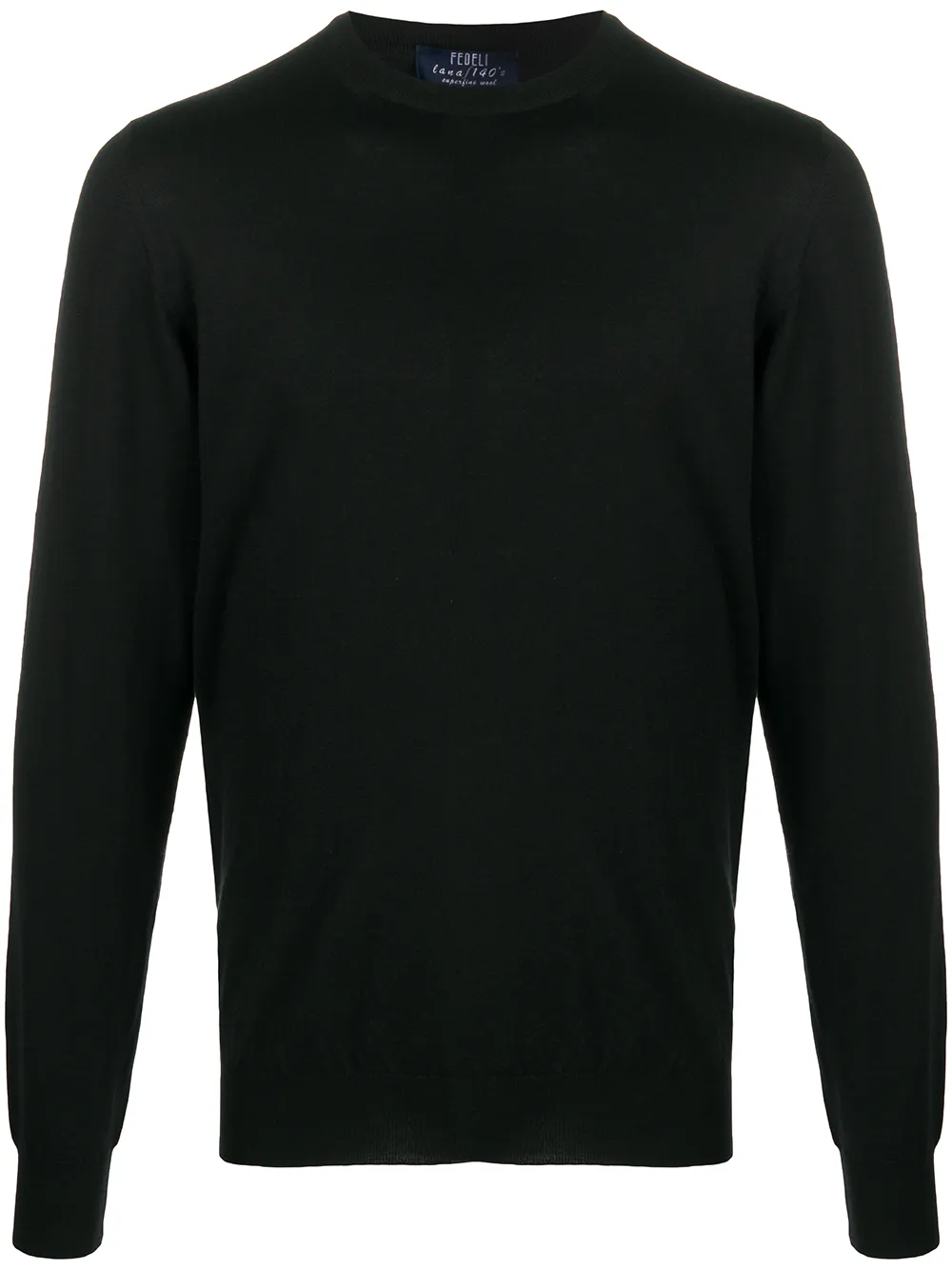 

Джемпер с круглым вырезом Fedeli, черный