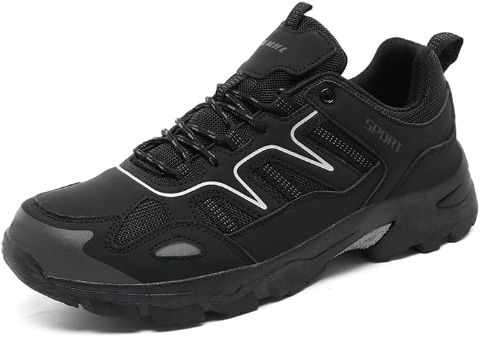 

Мужские летние походные ботинки MissLetty с дышащей сеткой и улучшенной устойчивостью сцепления, черный