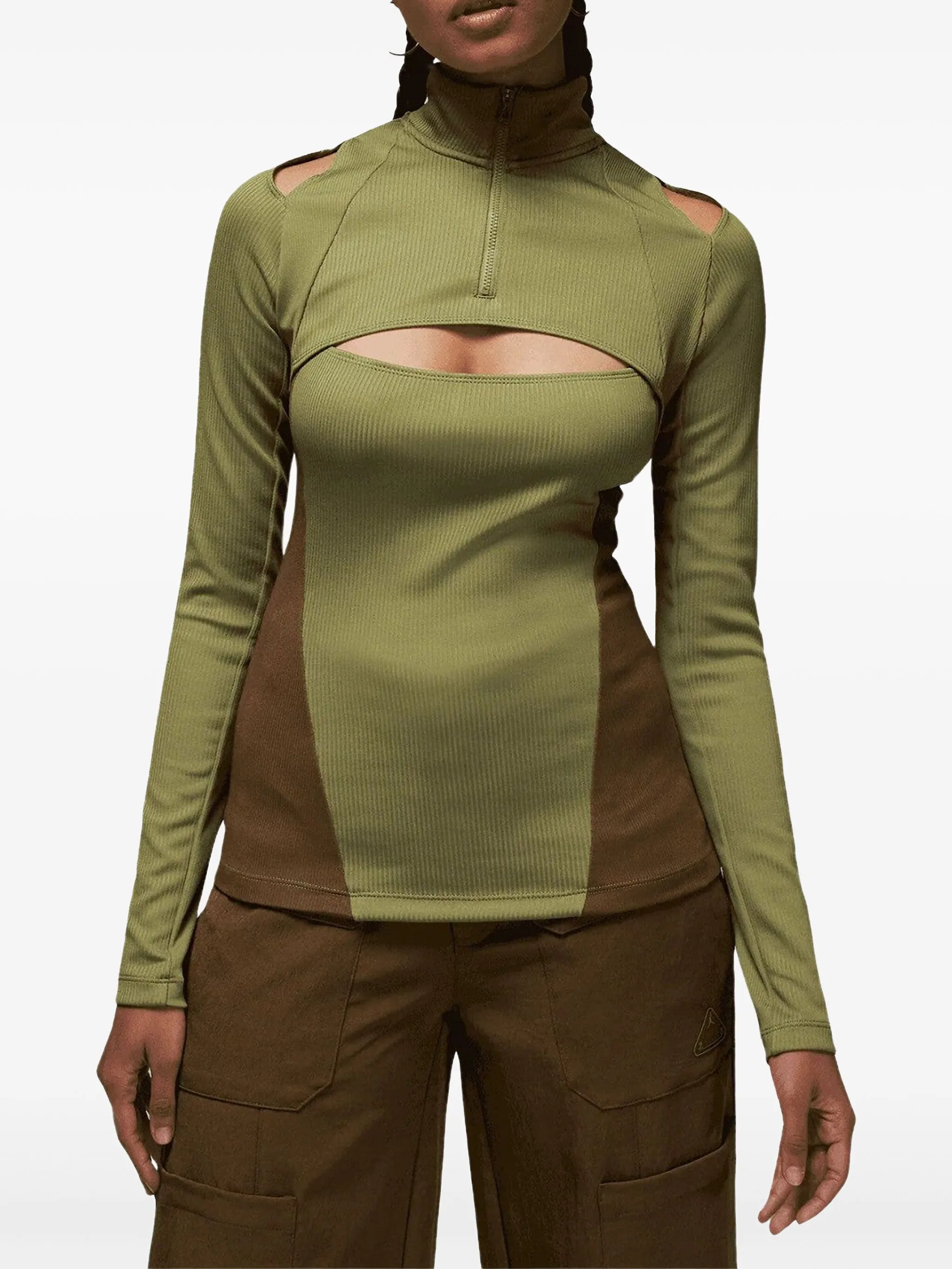 Топ 23 Engineered Olive Green с длинными рукавами Jordan, зеленый — фото 2