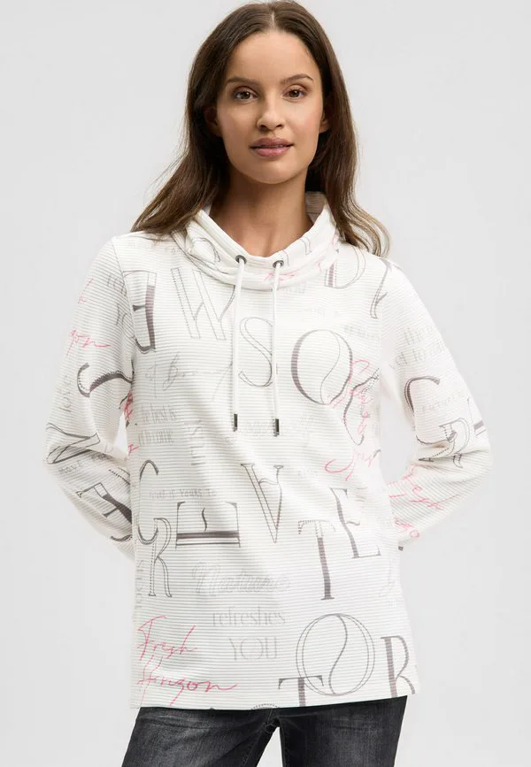 

Толстовка strukturiertes mit hohem kragen und art Soccx, Ivory, Бежевый, Толстовка strukturiertes mit hohem kragen und art Soccx, Ivory