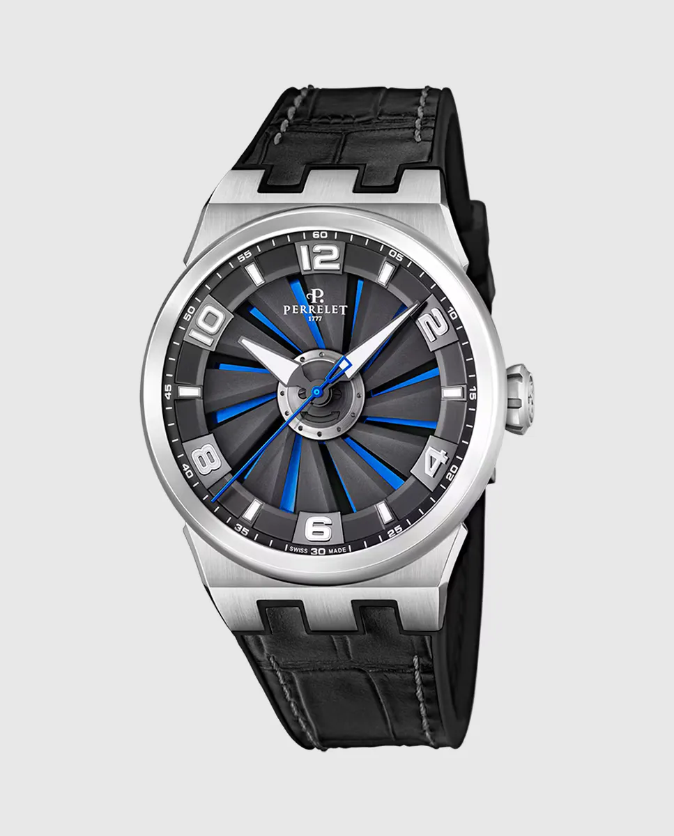 

A4062/B Turbine Evo Черные резиновые мужские часы Perrelet, черный