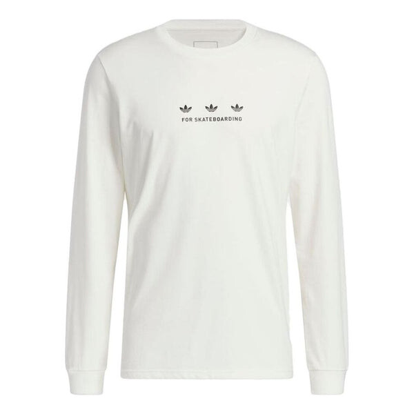 

Футболка (WMNS) adidas Originals Three Trefoil Long Sleeve T-shirt 'White', белый