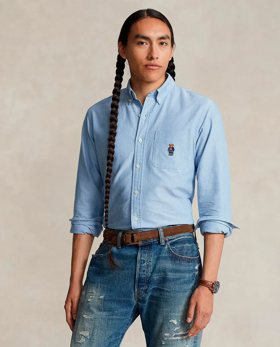

Мужская оксфордская рубашка стандартного кроя Polo Ralph Lauren, цвет Azul Pálido