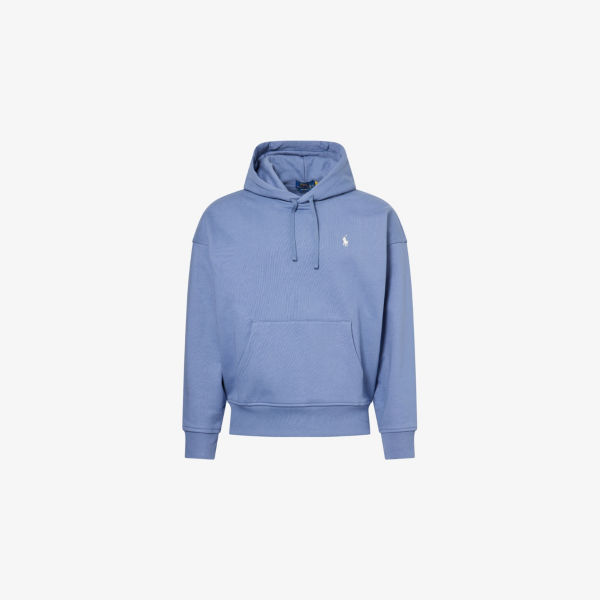 

Худи Polo Ralph Lauren свободного кроя из хлопковой смеси, синий
