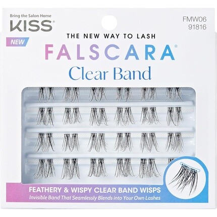 

KISS Falscara Накладные ресницы Пучки ресниц Пучки искусственной норки 12 мм-14 мм-16 мм 24 полоски Удобство для контактных линз Легко наносить Многоразовые полоски ресниц