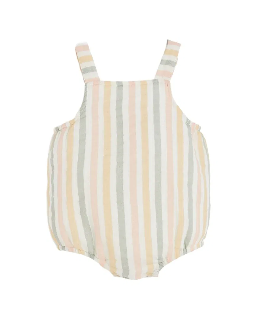 Полосатый комбинезон Babycottons, коричневый — фото 2