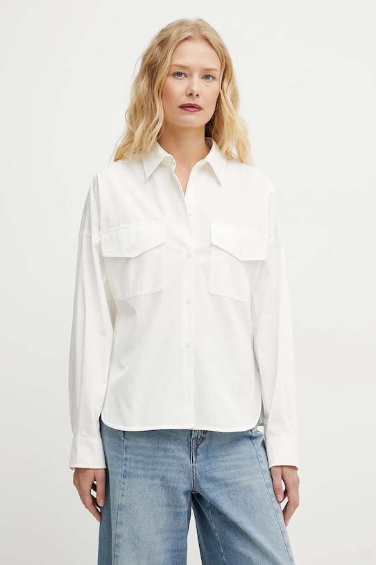 

Хлопковая рубашка Weekend Max Mara, бежевый