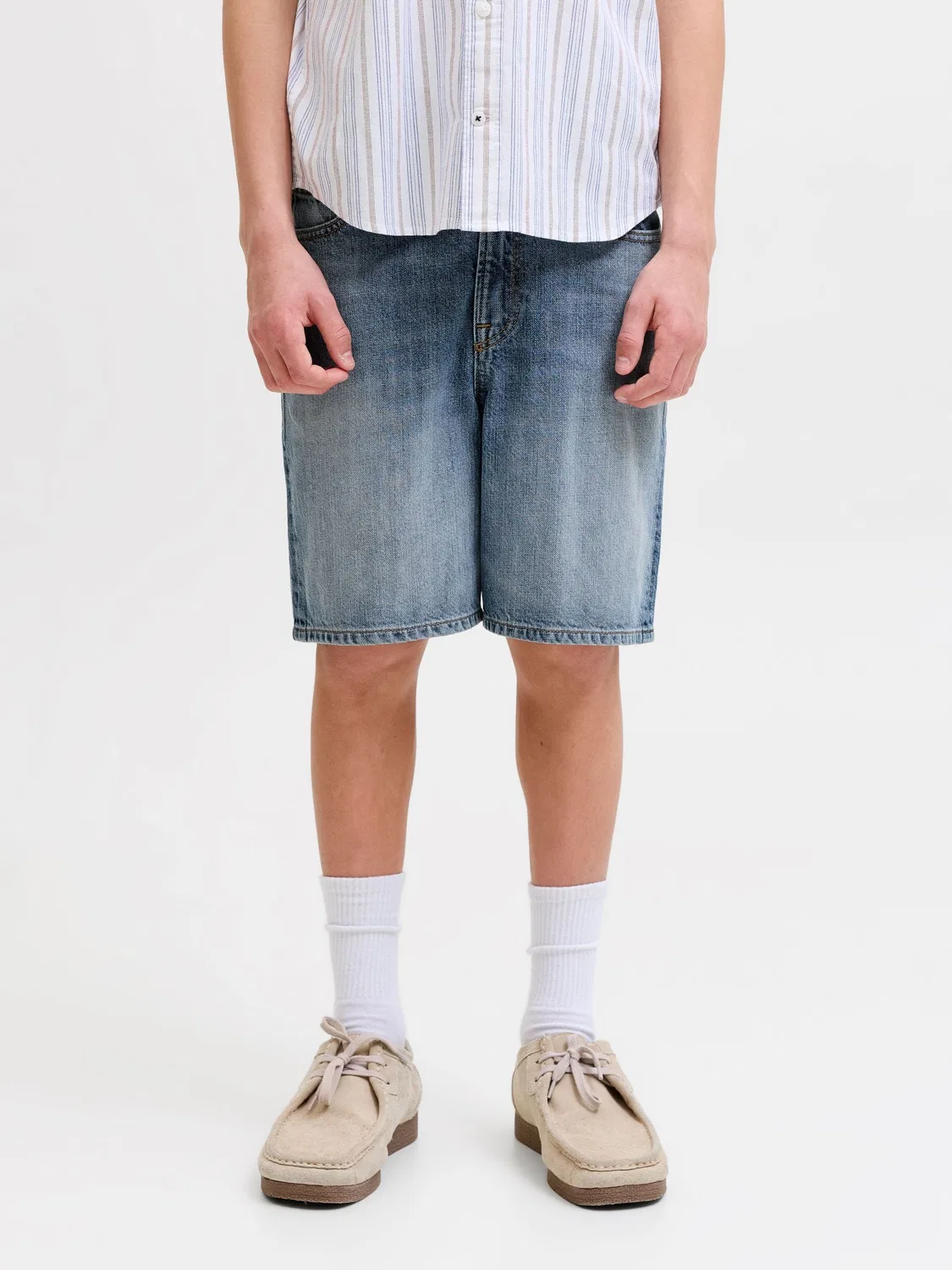 Шорты свободного кроя, джинсовые, JACK & JONES Junior, blue denim — фото 3