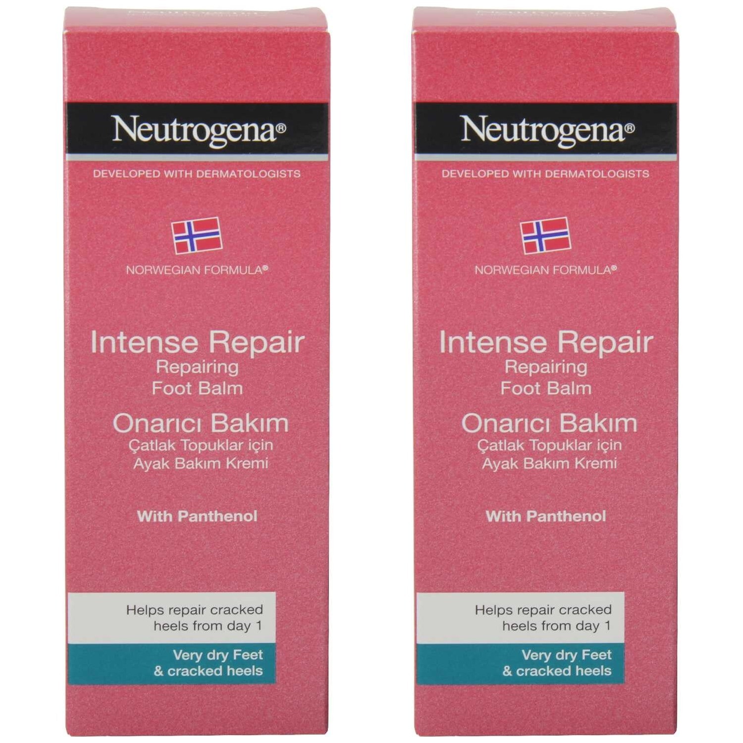 

Крем для ухода за ногами Neutrogena от трещин на пятках, 2 упаковки по 50 мл