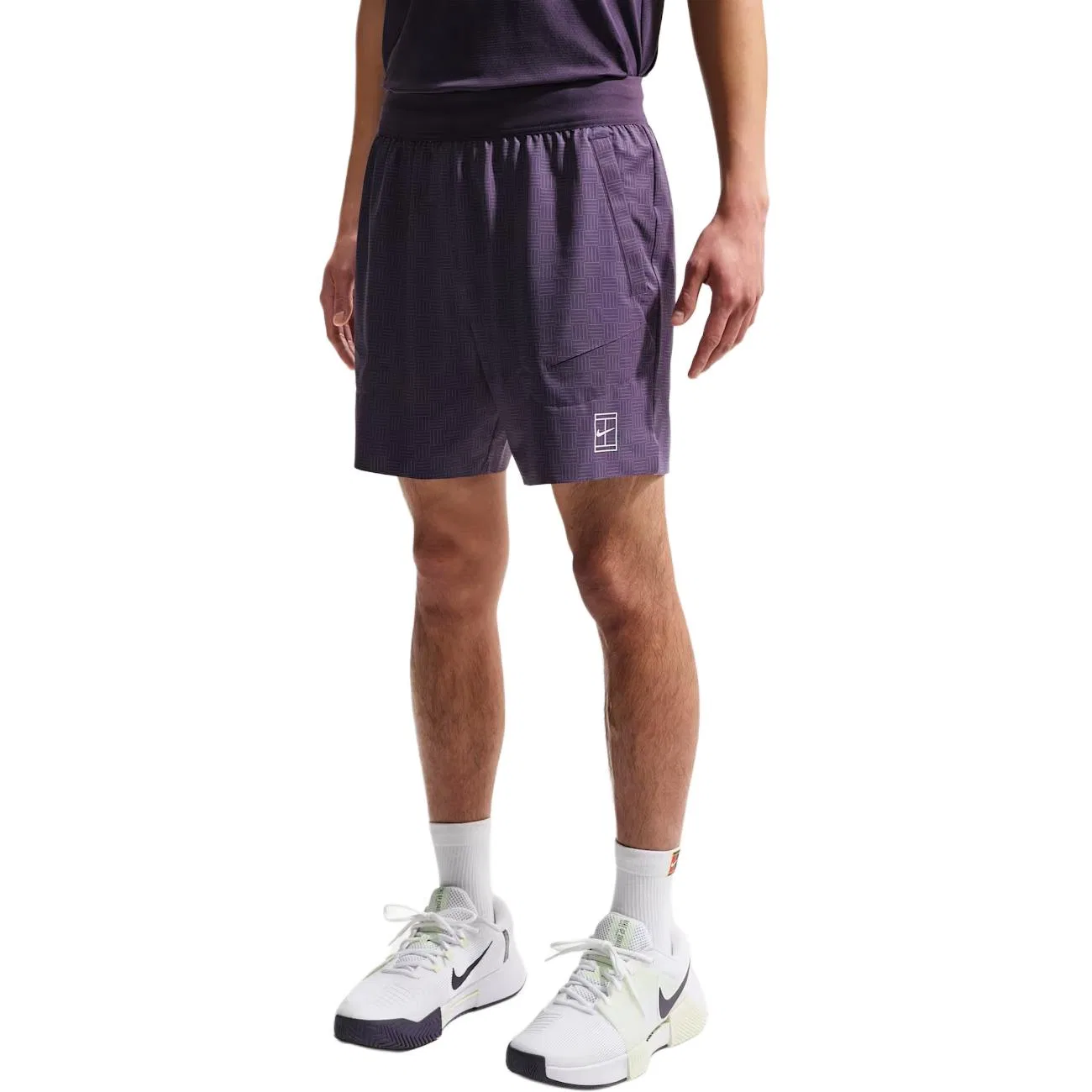 Мужские теннисные шорты Court Advantage Nike, Dark Color Raisins/White