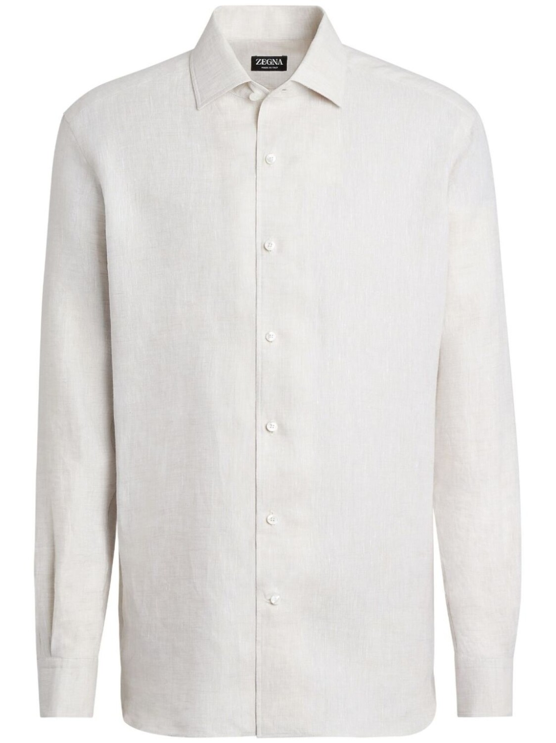 

Zegna льняная рубашка с длинными рукавами, белый