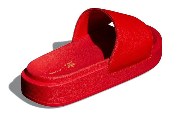 Тапочки ivy park x slides 'ivy heart' Adidas, красный — фото 4