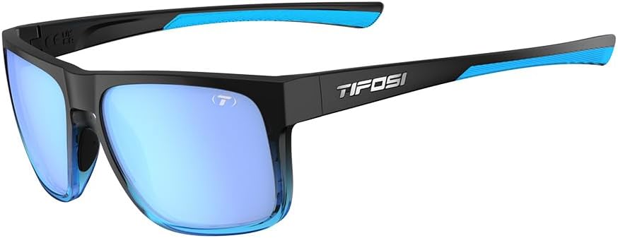 

Спортивные солнцезащитные очки Tifosi Swick — идеально подходят для езды на велосипеде, игры в гольф, пеших прогулок, пиклбола, бега, тенниса и создания стильного образа, Onyx-blue Fade/Sky Blue
