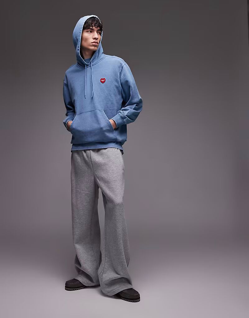 

Толстовка Carhartt WIP Ingo с капюшоном светло-голубого цвета