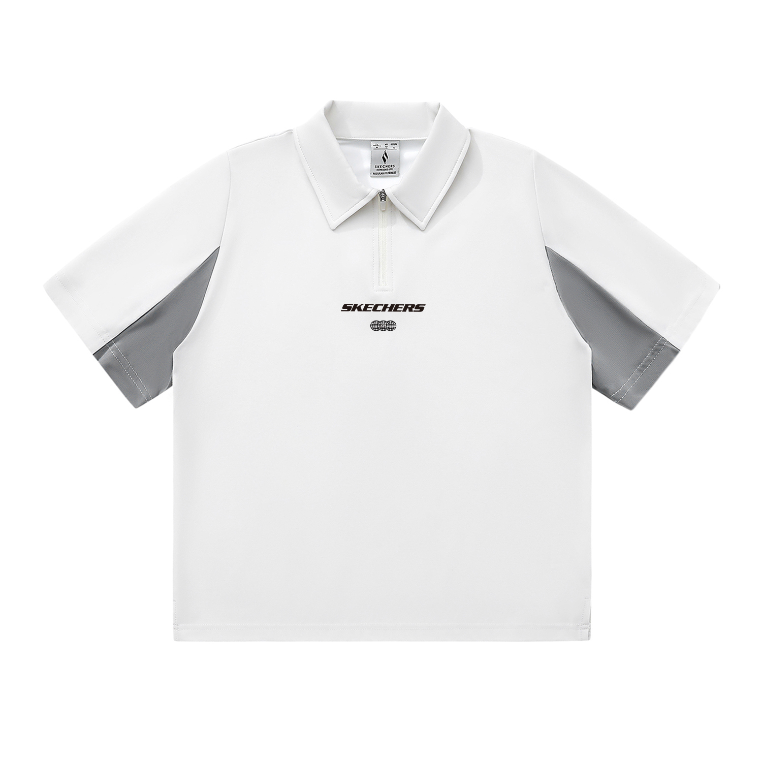 

Yazhuan Series Polo Shirt Unisex Denim Gray Skechers, серый