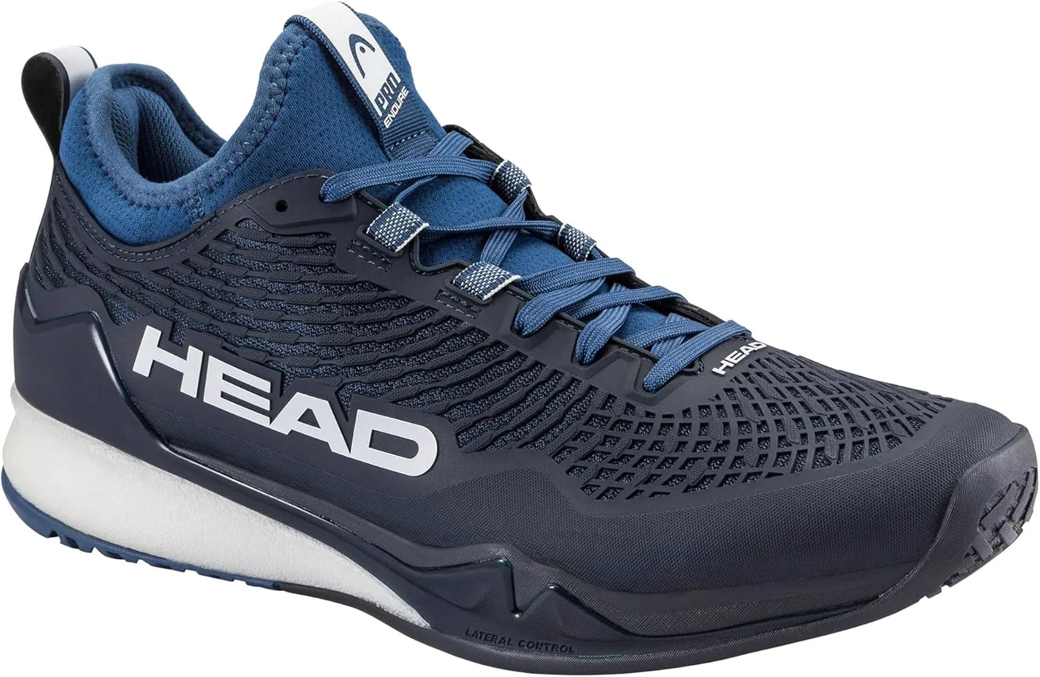 Мужские теннисные кроссовки HEAD Endure Pro - стабильность, скорость, долговечность, универсальная производительность на всех покрытиях, темно-синий/темно-синий