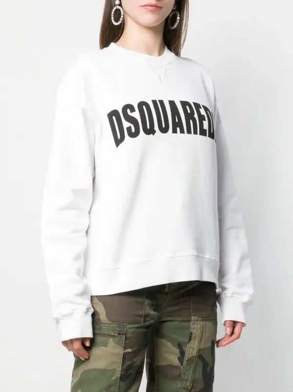 Толстовка с принтом логотипа Dsquared2, белый — фото 3