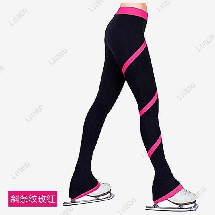 

HEAD Костюм для фигурного катания, тренировочный и для выступлений, утепленные черные брюки, diagonal striped rose pink, размер L