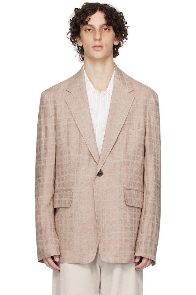 

Неструктурированный блейзер Shinjuku Our Legacy, цвет hammock check crumpled linen