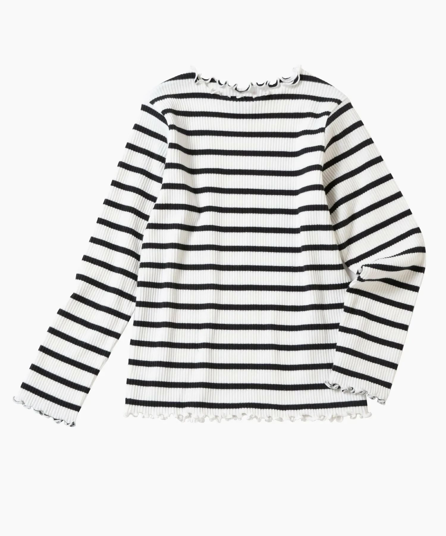 Ребристый топ с круглым вырезом Ever Closet, White border — фото 3