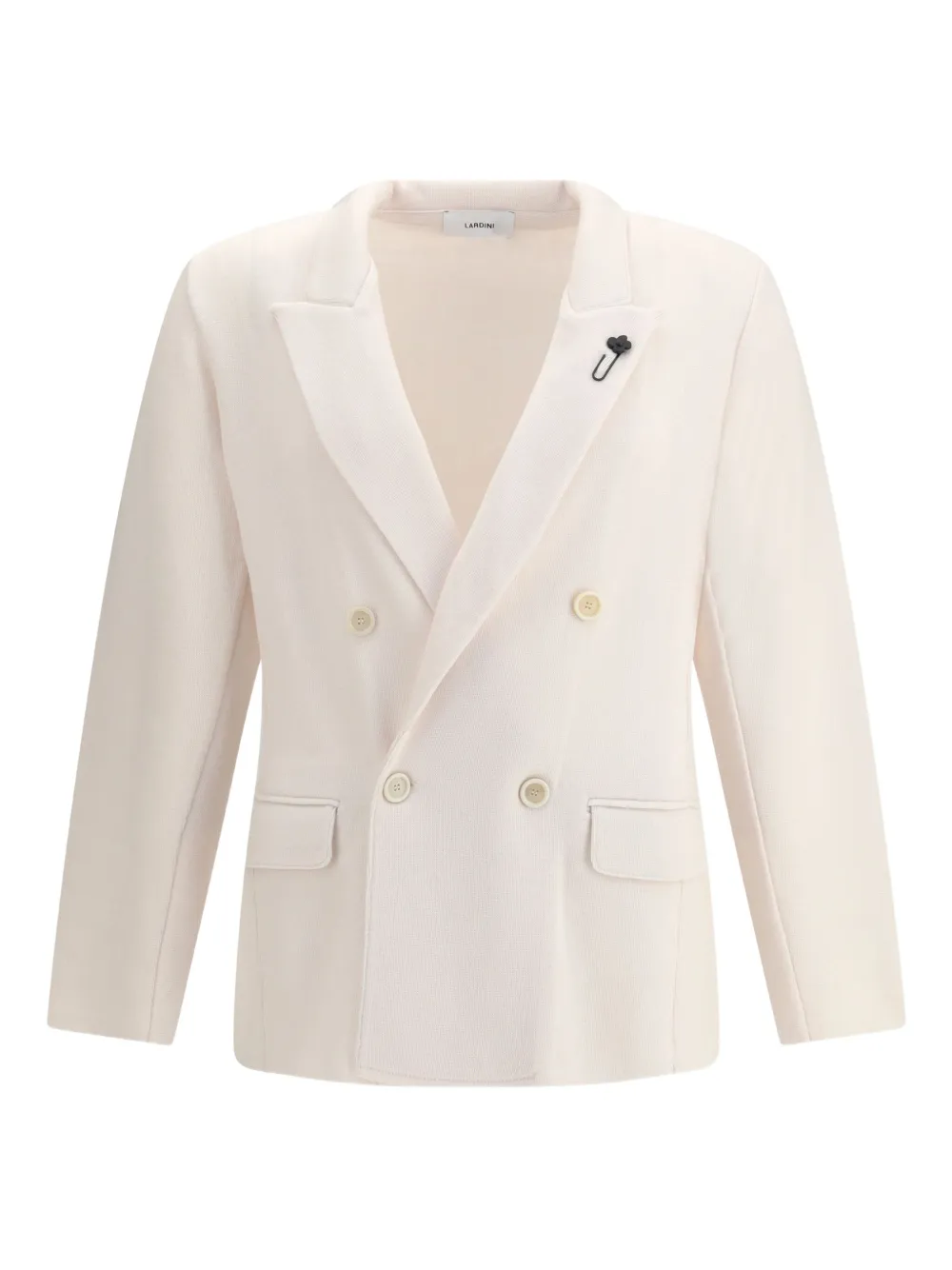 

Двубортный пиджак с карманами Lardini, нейтральный
