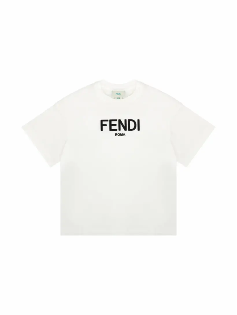 

Хлопковая футболка с логотипом Fendi, белый