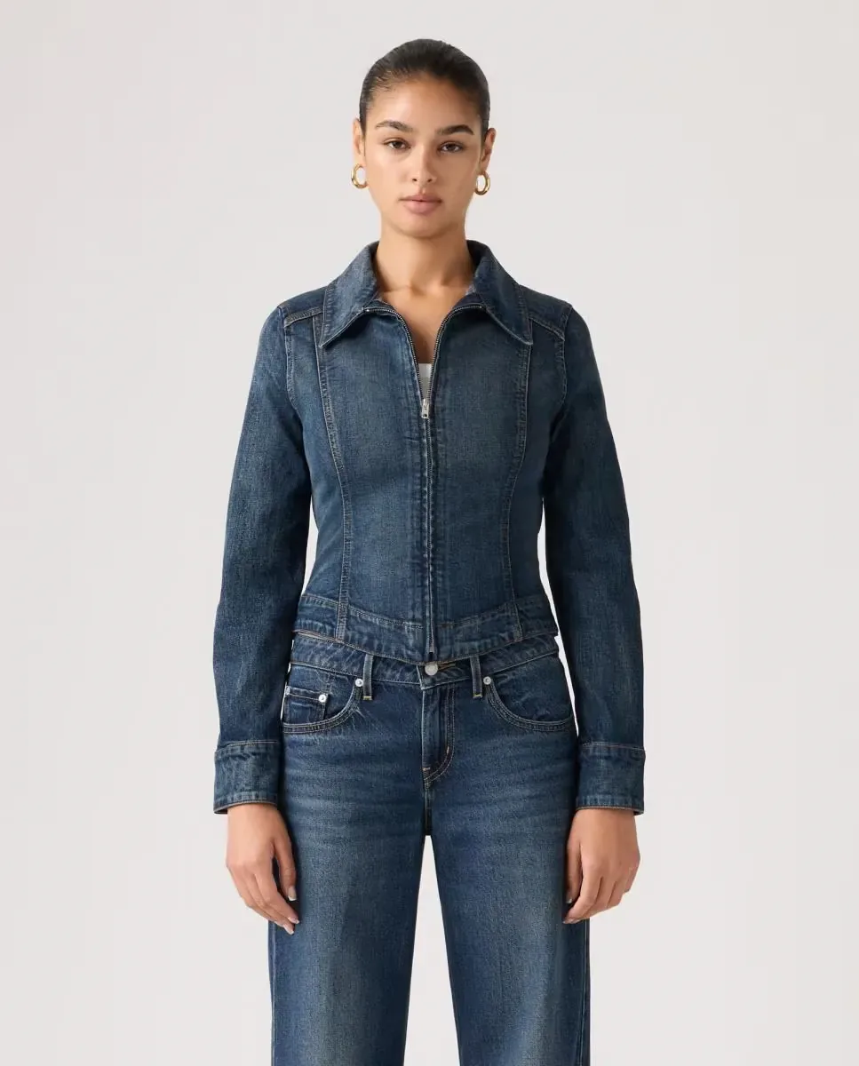 Женская джинсовая куртка приталенного кроя Levi's, индиго синий