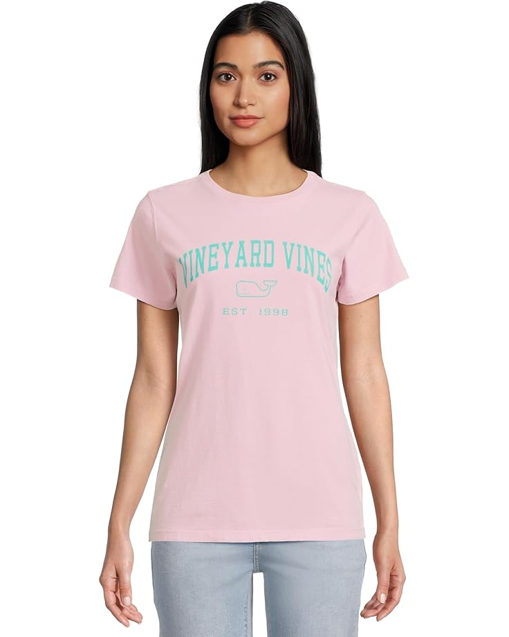 

Футболка Vineyard Vines Drift Dye Heritage Arch Logo Short-sleeve Tee, цвет Summer Mauve