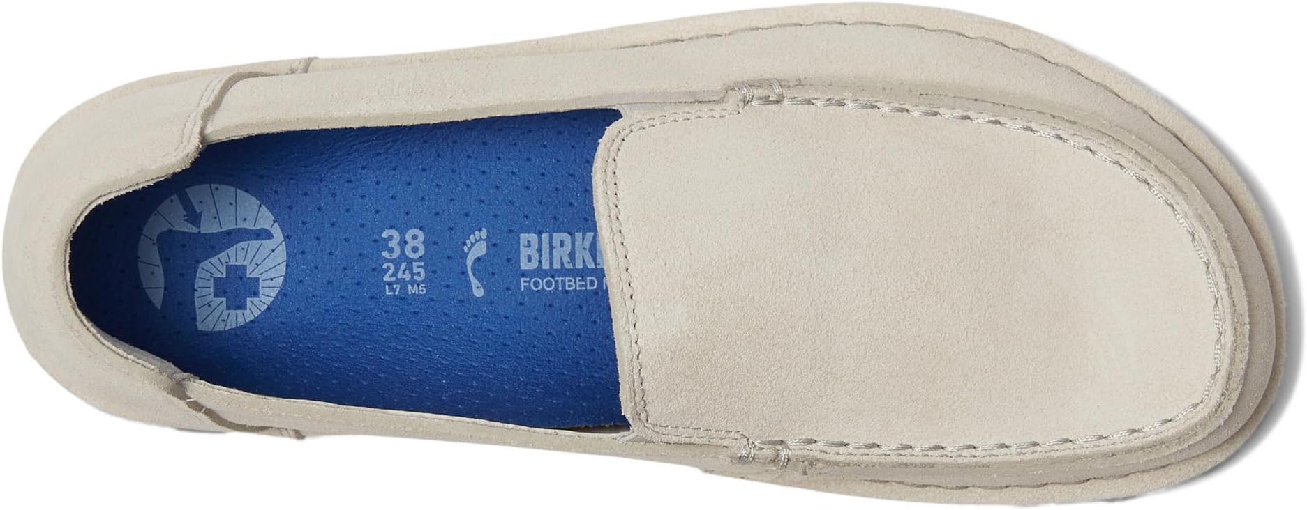 Лоферы Birkenstock Utti Deep Blue - Suede, Antique White — фото 2