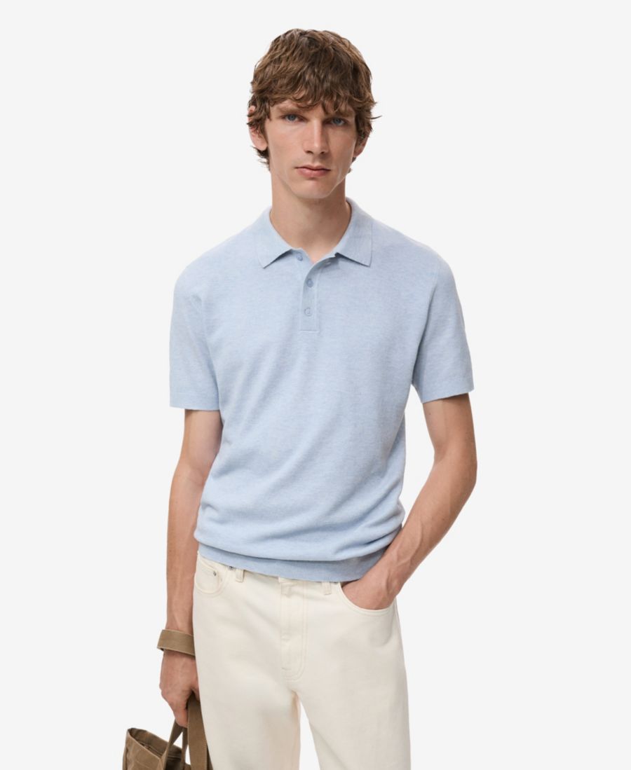 

Мужская трикотажная поло-рубашка приталенного кроя MANGO, Aqua Green, Зеленый, Мужская трикотажная поло-рубашка приталенного кроя MANGO, Aqua Green