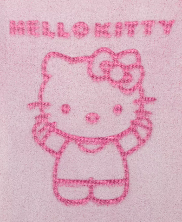 Детская толстовка с длинным рукавом и тиснением для девочек 7-14 лет Hello Kitty, розовый — фото 3