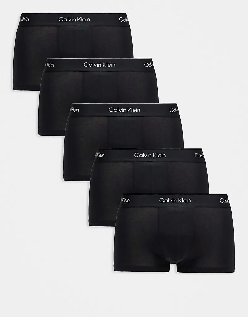 

Комплект из 5 пар брюк Calvin Klein Icon Cotton Stretch с низкой посадкой, черного цвета