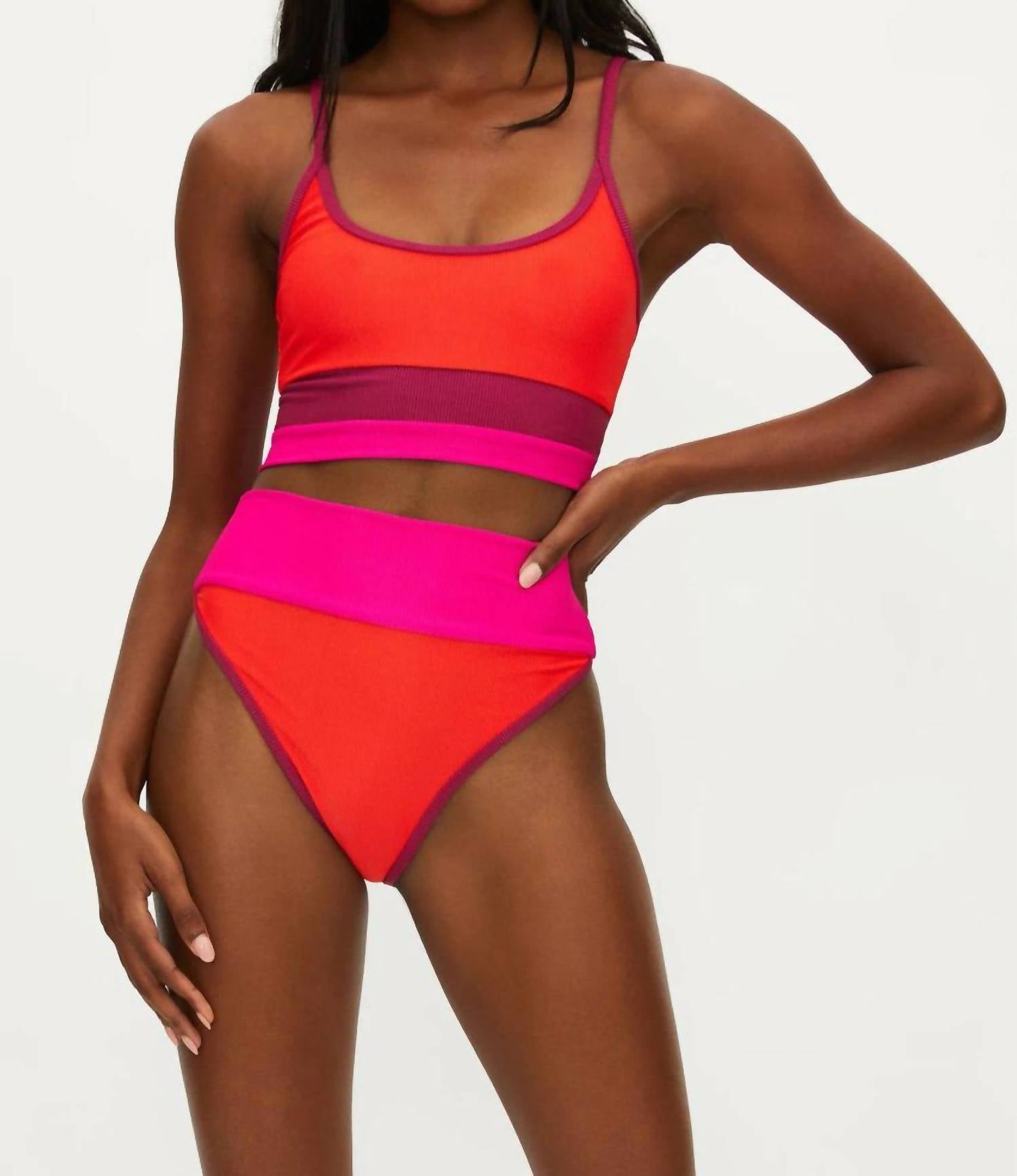 

Женский купальник Beach Riot, цвет be mine colorblock