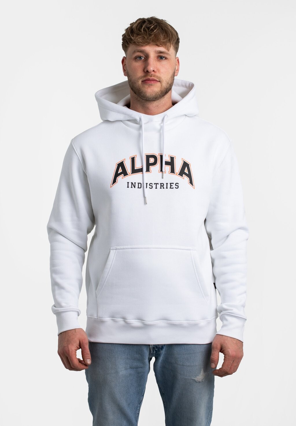 

Толстовка с капюшоном COLLEGE Alpha Industries, белый