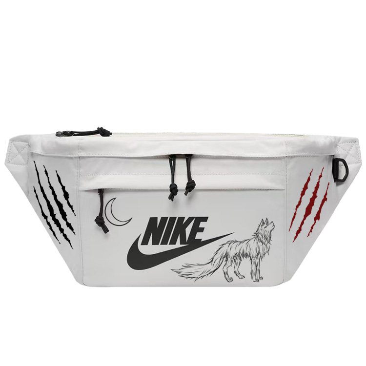 

Nike Тканевая сумка через плечо унисекс светлый бежевый, Wolf Howls under The Moonlit Sky