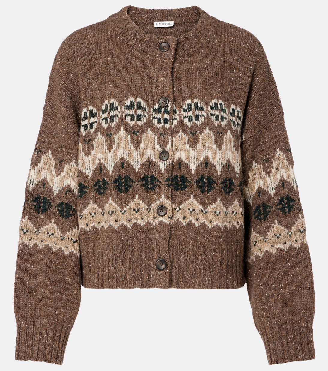 

Кардиган Cammie Fair Isle из смесовой шерсти Altuzarra, Oak Moss Fairisle