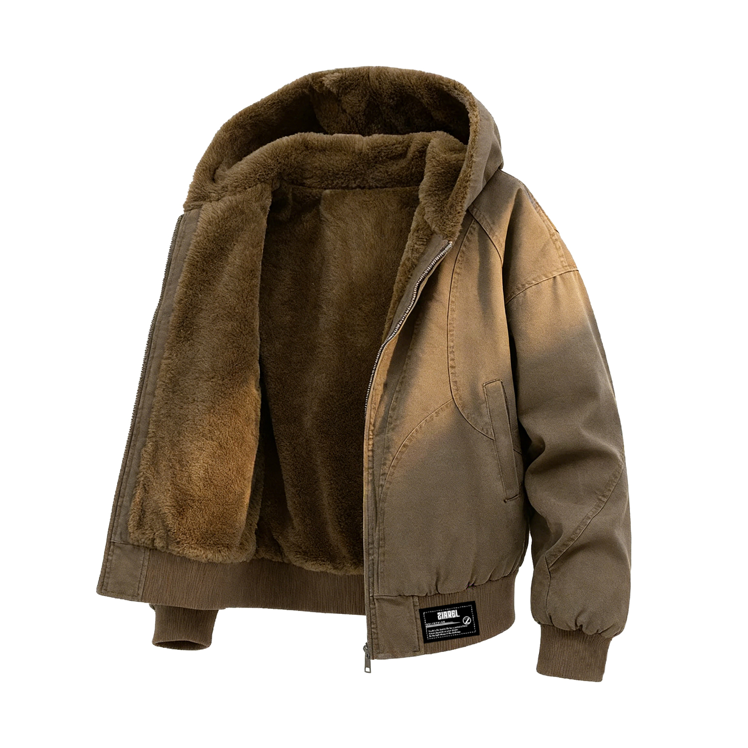 

Пуховик Unisex Hooded Thickened ZIAREL, earth желтый (thickened and fleece-lined thermal)