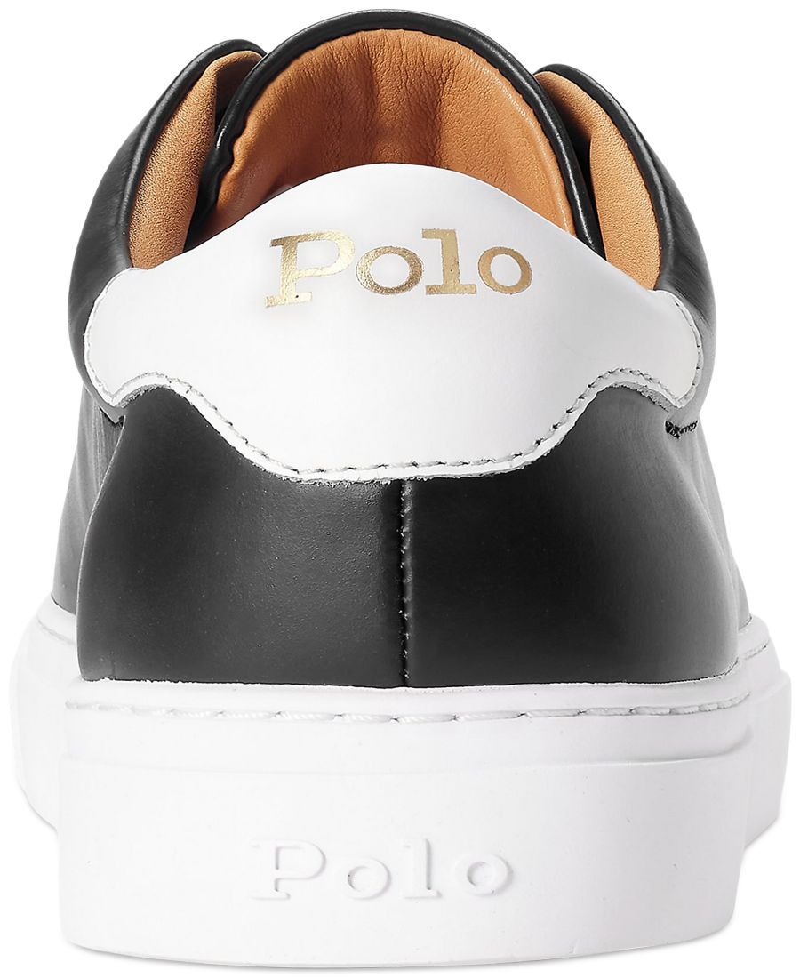 Мужские кожаные кроссовки Jermain II Polo Ralph Lauren, Black — фото 2