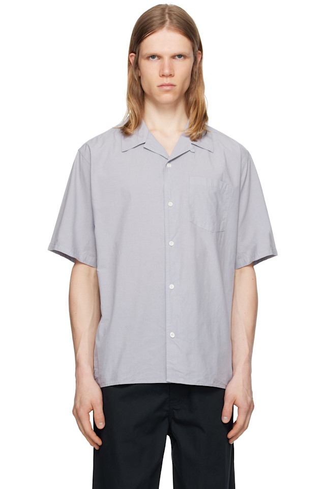 

Рубашка Carsten из хлопка и тенсела Norse Projects, фиолетовый