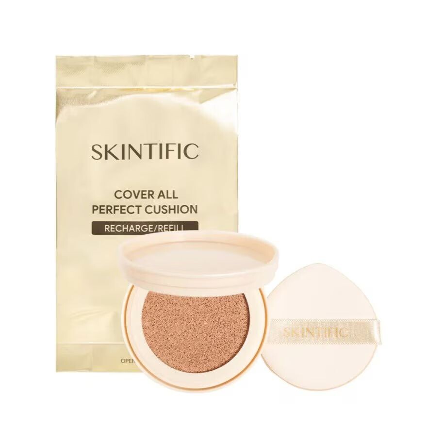 

Skintific Cover All Perfect Cushion Refill SPF 35 PA++++ 03A МИНДАЛЬНЫЙ, Warm Undertone