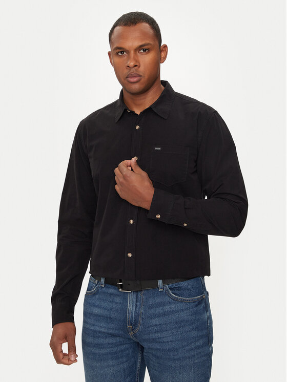 

Рубашка slim fit M4YH35 WGCF1 Guess Jeans, чёрный