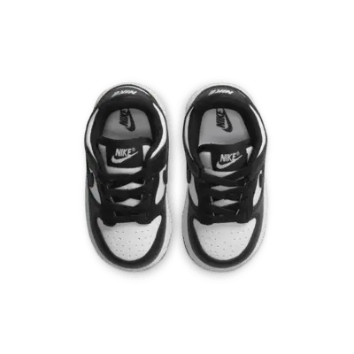 Кроссовки Nike Dunk Low, белый/черный — фото 4