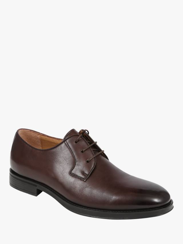 Манчестер дерби на шнуровке из кожи Wide Fit Jones Bootmaker, Dark Brown — фото 2