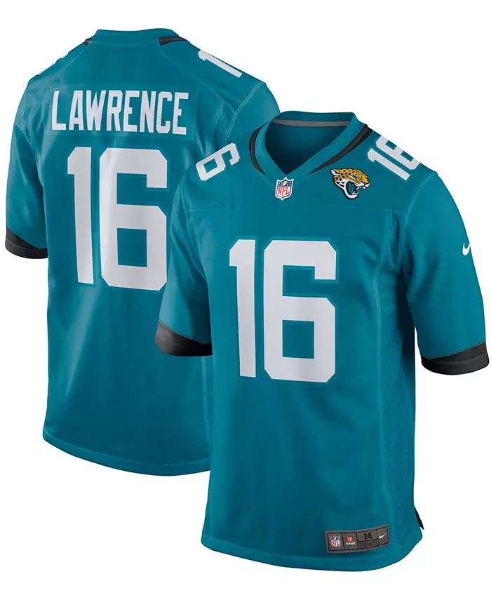 

Мужская игровая футболка Trevor Lawrence в стиле ретро Jacksonville Jaguars Prowler, цвет морской волны Nike, синий