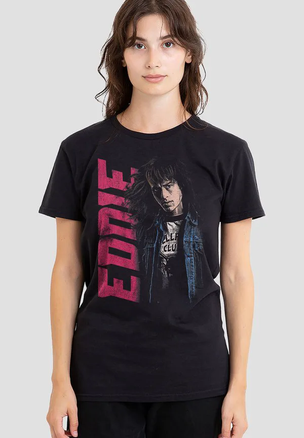 

Футболка с принтом эдди нео из сериала «очень странные дела». Netflix, Black, Черный, Футболка с принтом эдди нео из сериала «очень странные дела». Netflix, Black