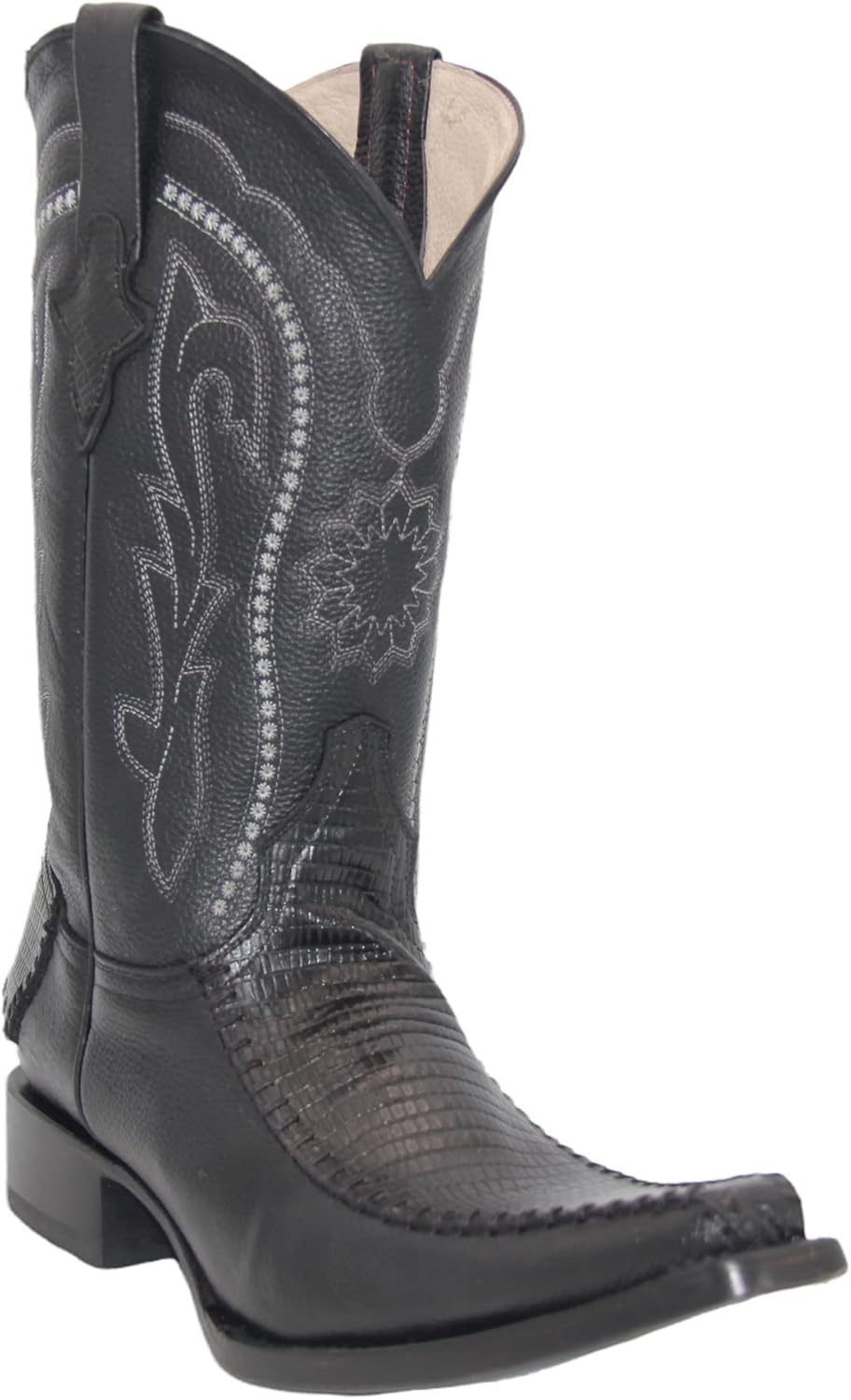 

Мужские ковбойские сапоги The Western Shops из натуральной кожи с тиснением под ящерицу, средней высоты голени - черные - коричневые