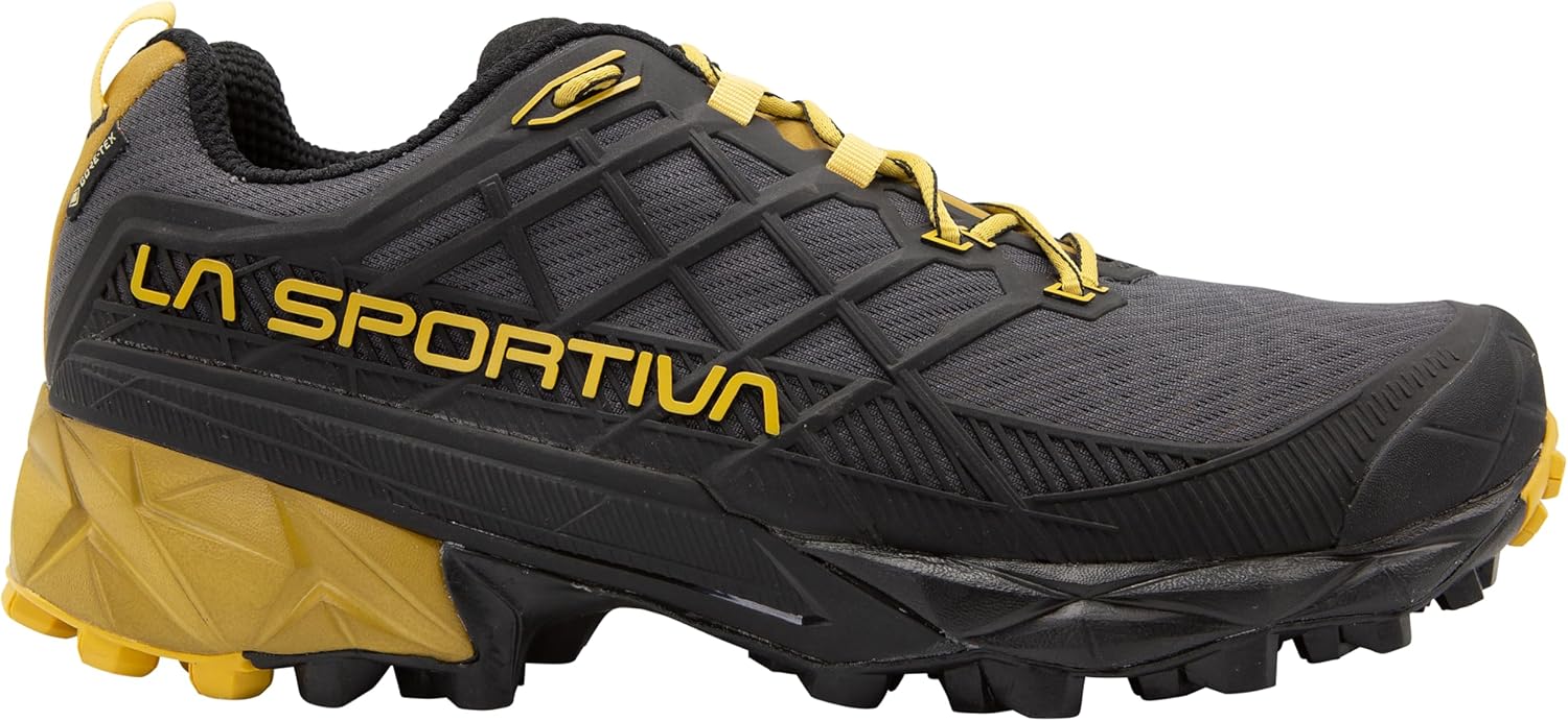 Мужские водонепроницаемые легкие походные и трейловые кроссовки La Sportiva Akyra II GTX, Carbon/Bamboo — фото 2