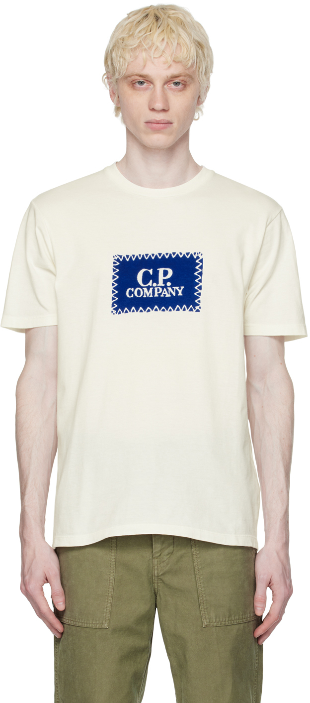 

Белая футболка с круглым вырезом C.P. Company