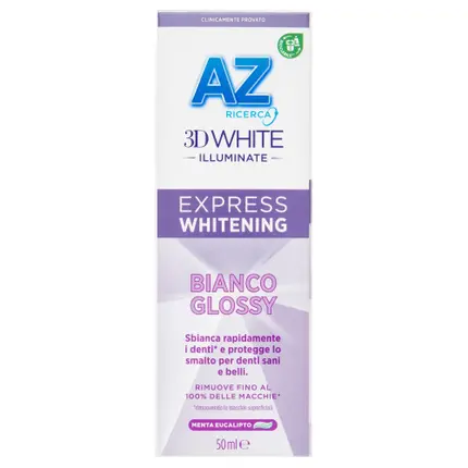 

AZ 3D White Illuminate Экспресс отбеливающая белая глянцевая зубная паста 50 мл, Серый, AZ 3D White Illuminate Экспресс отбеливающая белая глянцевая зубная паста 50 мл